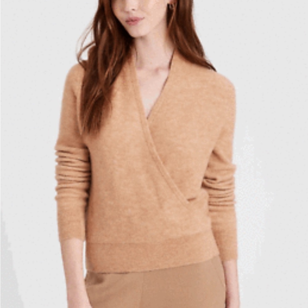 Banana Republic Camel Wool Wrap Sweater